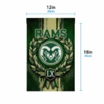 Colorado State Rams Garden Flag Custom Laurel Wreath Green Best Selling