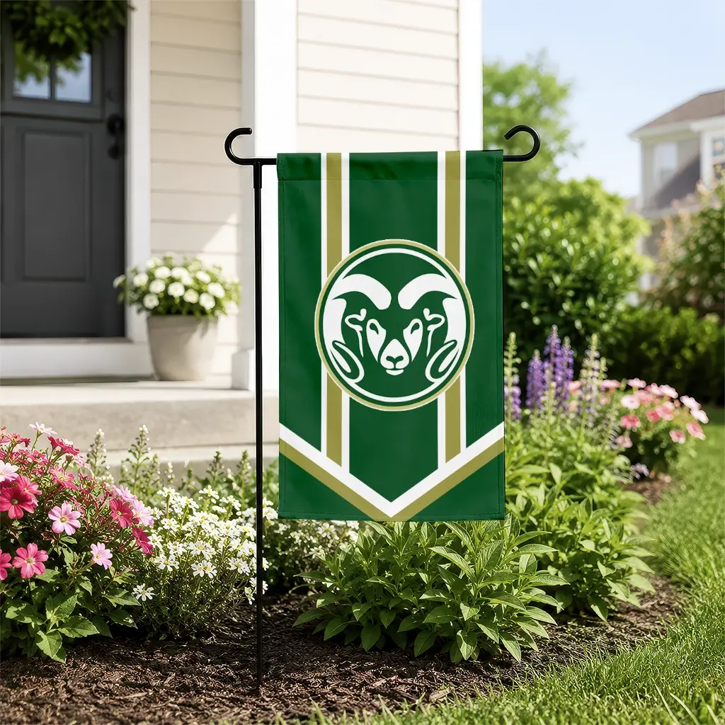 Colorado State Rams Garden Flag Customized Chevron Stripes Green New Arrival Colorado State Rams Garden Flag Customized Chevron Stripes Green New Arrival