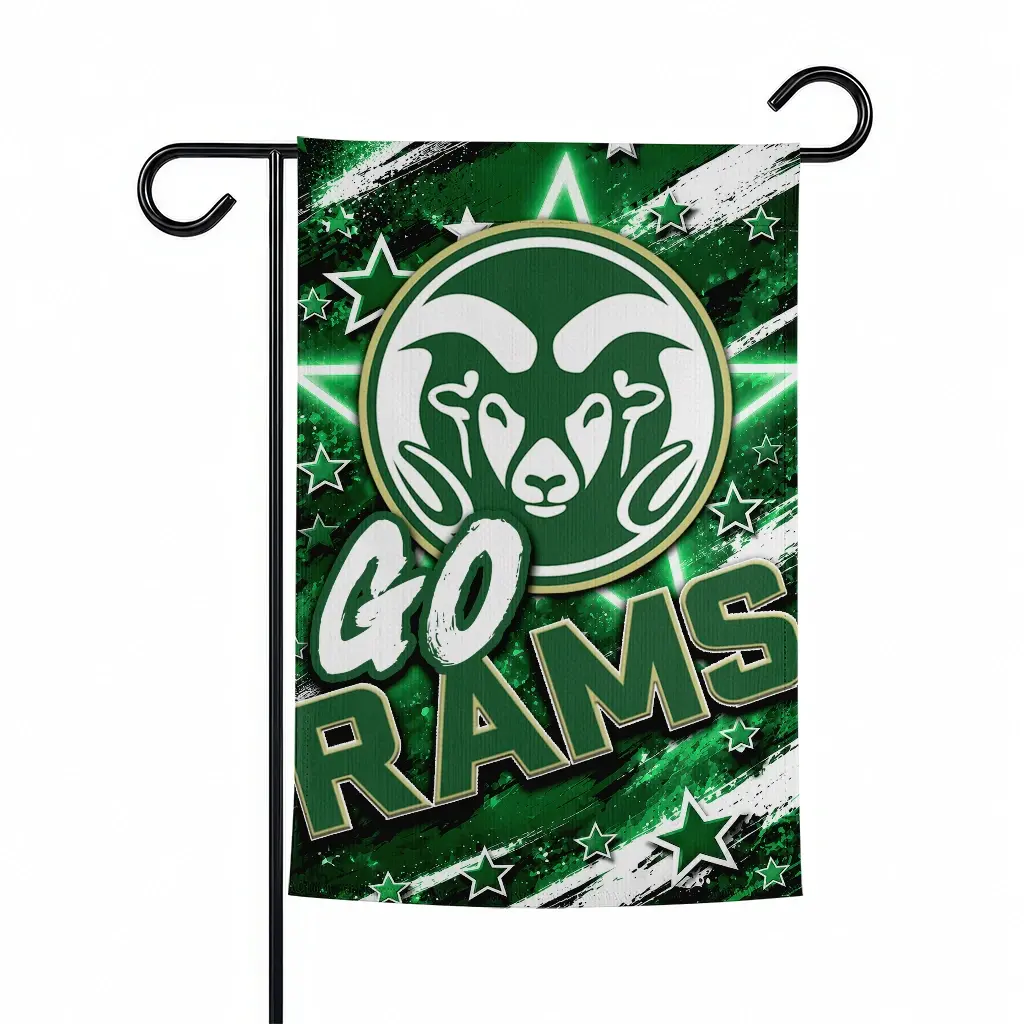 Colorado State Rams Garden Flag Personalized Glowing Star Green Best Selling Colorado State Rams Garden Flag Personalized Glowing Star Green Best Selling