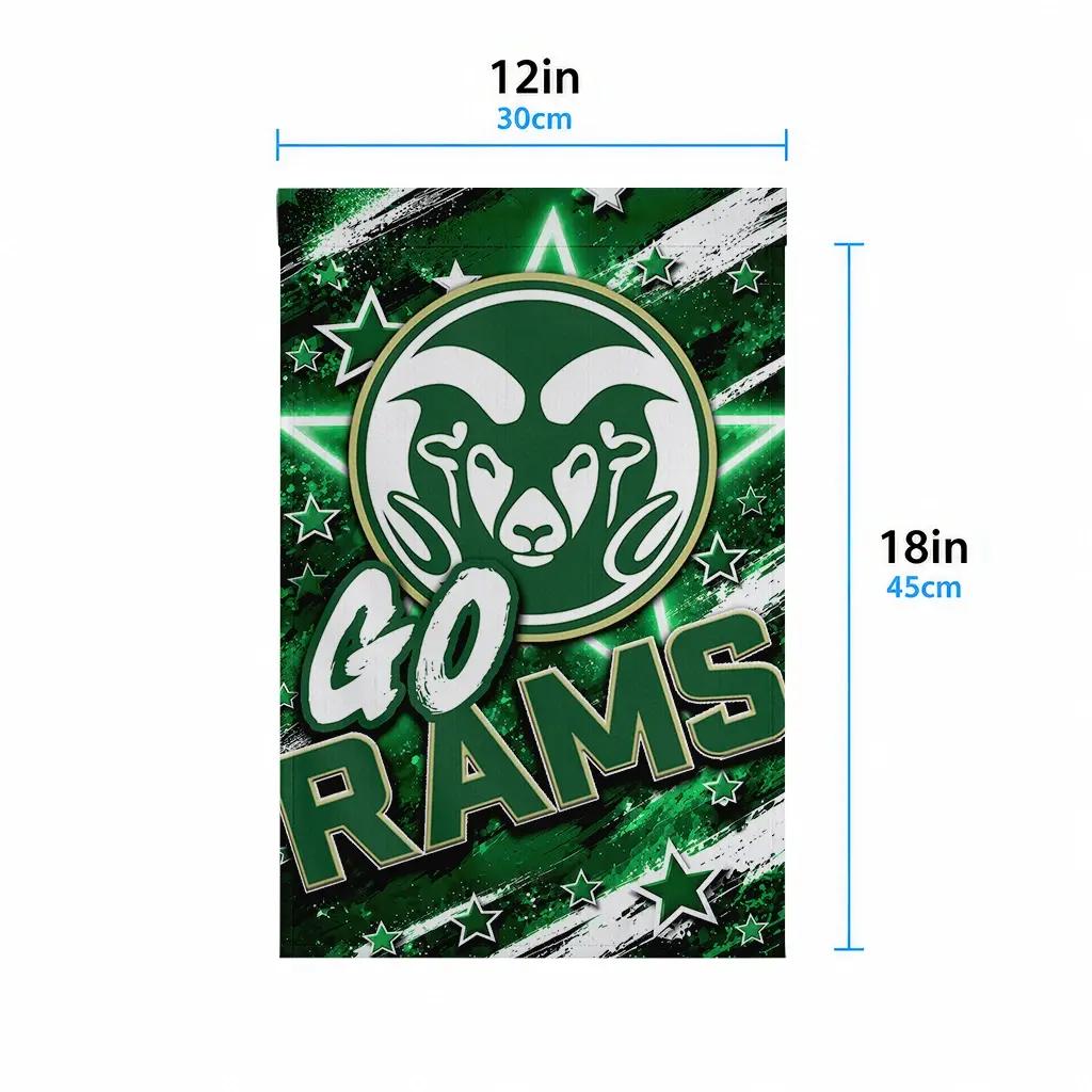 Colorado State Rams Garden Flag Personalized Glowing Star Green High Quality Colorado State Rams Garden Flag Personalized Glowing Star Green High Quality