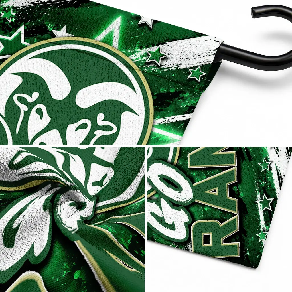 Colorado State Rams Garden Flag Personalized Glowing Star Green Latest Model Colorado State Rams Garden Flag Personalized Glowing Star Green Latest Model
