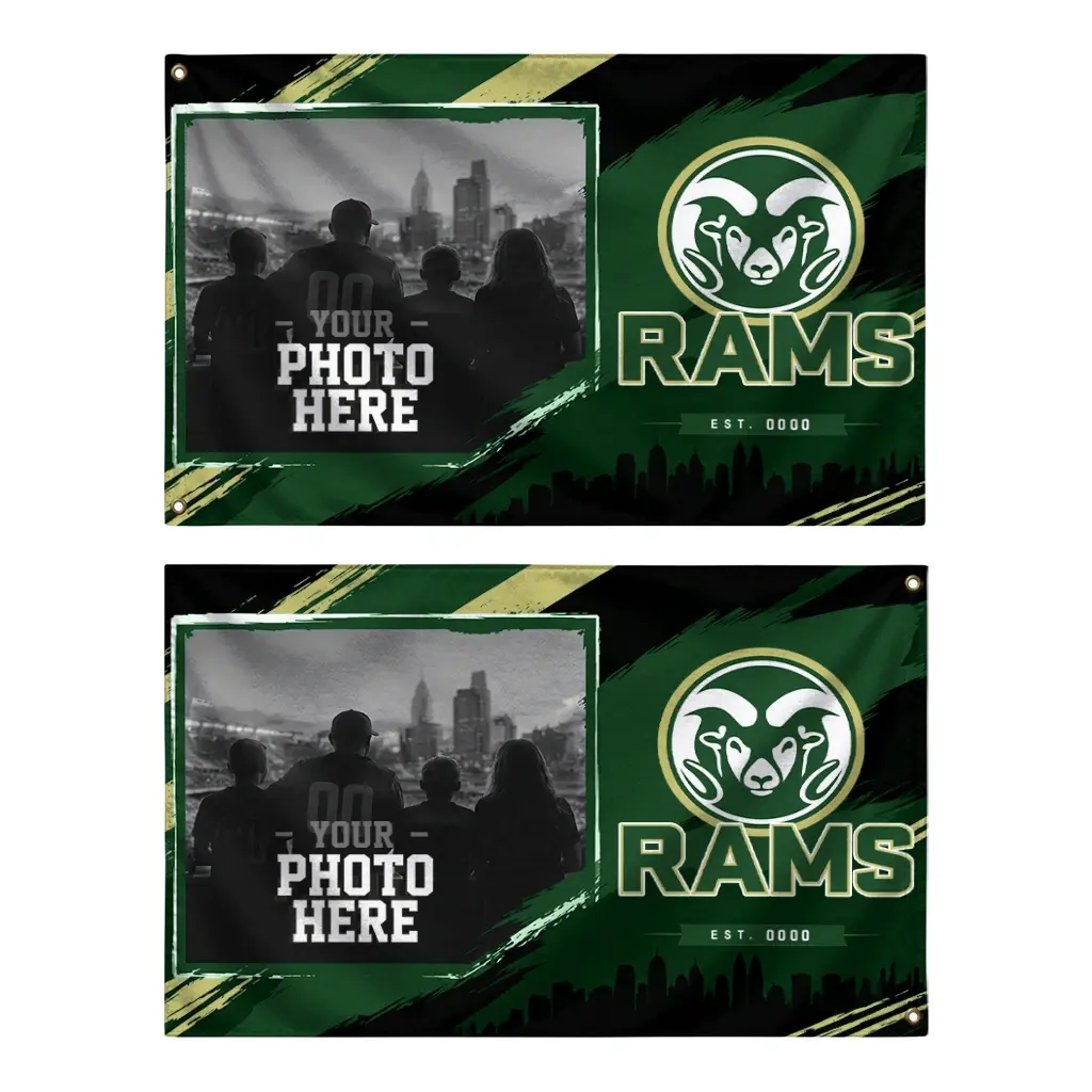 Colorado State Rams House Flag Custom Framed Photo Green Black Fashion Forward Colorado State Rams House Flag Custom Framed Photo Green Black Fashion Forward