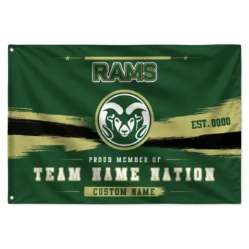 Colorado State Rams House Flag Customized Brushed Streaks Green Best Selling