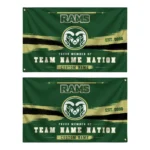 Colorado State Rams House Flag Customized Brushed Streaks Green Best Selling