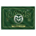 Colorado State Rams House Flag Customized Ornate Border Green Best Selling