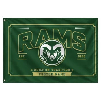 Colorado State Rams House Flag Customized Ornate Border Green Best Selling