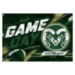 Colorado State Rams House Flag Personalized Action Streaks Green Best Selling