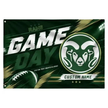 Colorado State Rams House Flag Personalized Action Streaks Green Best Selling