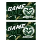 Colorado State Rams House Flag Personalized Action Streaks Green Best Selling