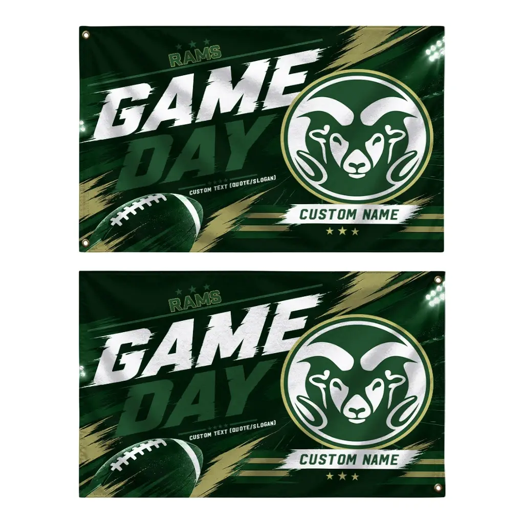Colorado State Rams House Flag Personalized Action Streaks Green Fashion Forward Colorado State Rams House Flag Personalized Action Streaks Green Fashion Forward