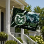 Colorado State Rams House Flag Personalized Diagonal Stripes Green Best Selling