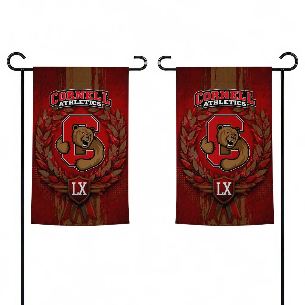 Cornell Big Red Garden Flag Personalized Laurel Wreath Red Fashion Forward Cornell Big Red Garden Flag Personalized Laurel Wreath Red Fashion Forward