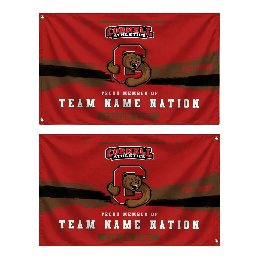 Cornell Big Red House Flag Custom Brushed Streaks Red Fashion Forward Cornell Big Red House Flag Custom Brushed Streaks Red Fashion Forward