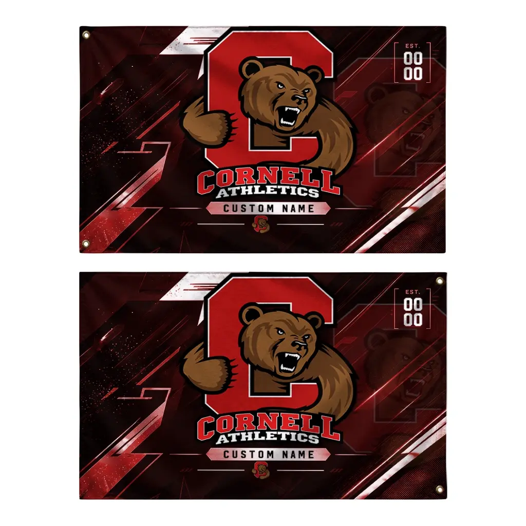 Cornell Big Red House Flag Personalized Speed Slashes Red Fashion Forward Cornell Big Red House Flag Personalized Speed Slashes Red Fashion Forward