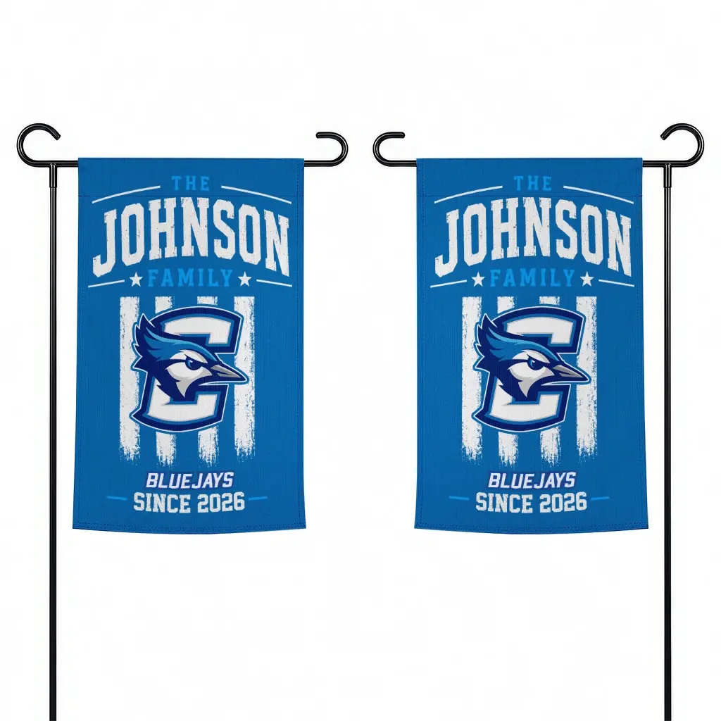 Creighton Bluejays Garden Flag Customized Distressed Stripes Blue Fashion Forward Creighton Bluejays Garden Flag Customized Distressed Stripes Blue Fashion Forward