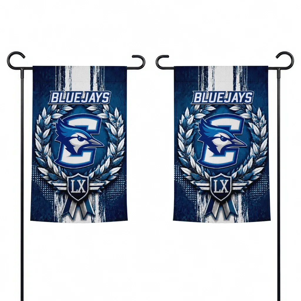 Creighton Bluejays Garden Flag Customized Laurel Wreath Blue Fashion Forward Creighton Bluejays Garden Flag Customized Laurel Wreath Blue Fashion Forward