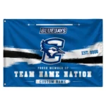 Creighton Bluejays House Flag Personalized Brushed Streaks Blue Best Selling