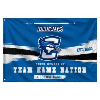 Creighton Bluejays House Flag Personalized Brushed Streaks Blue Best Selling