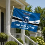 Creighton Bluejays House Flag Personalized Brushed Streaks Blue Best Selling
