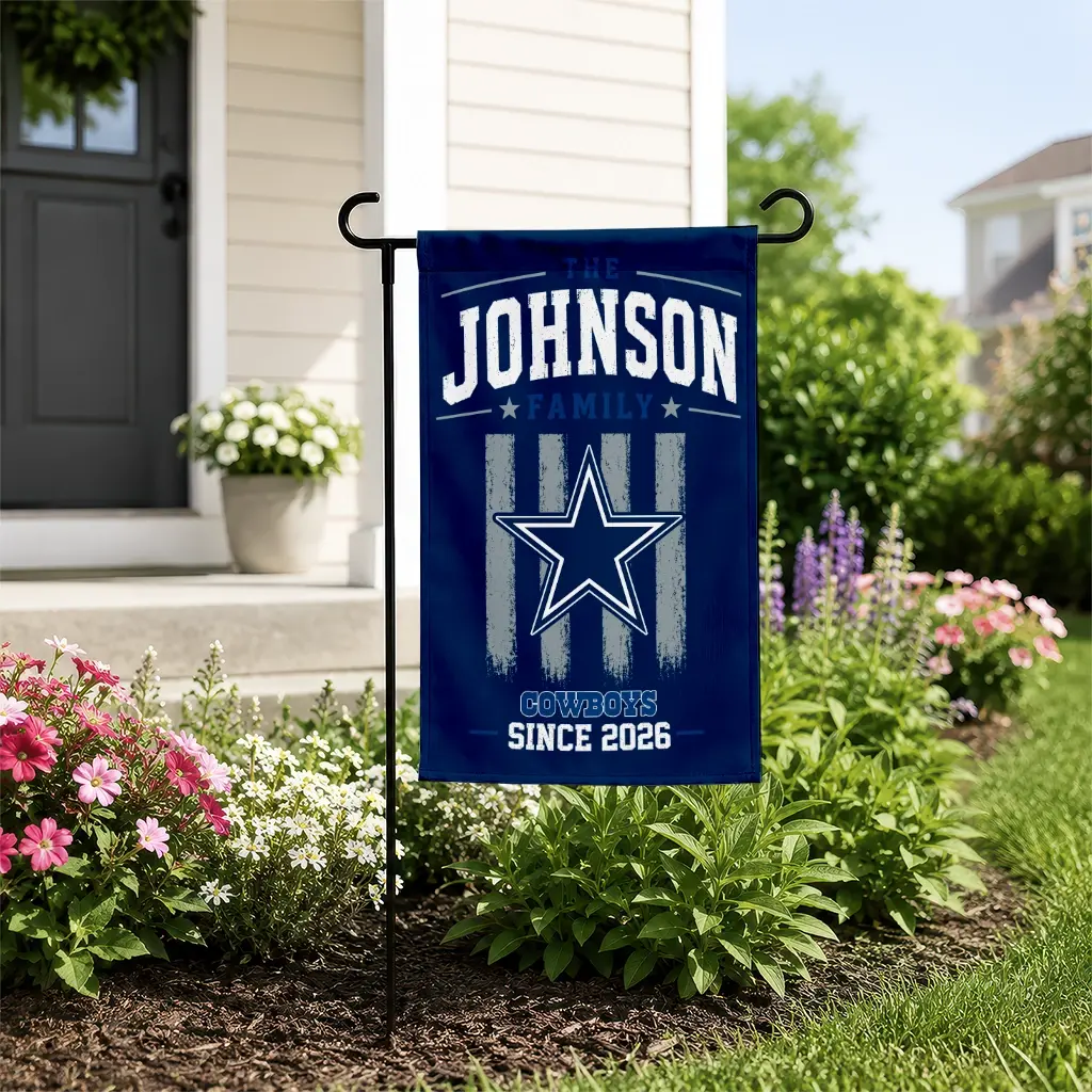 Dallas Cowboys Garden Flag Custom Distressed Stripes Blue New Arrival Dallas Cowboys Garden Flag Custom Distressed Stripes Blue New Arrival