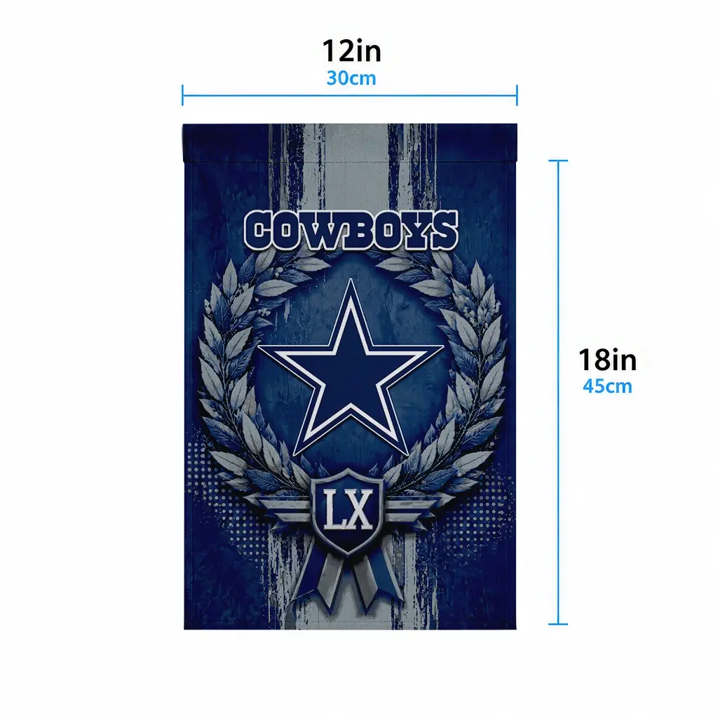Dallas Cowboys Garden Flag Custom Laurel Wreath Blue High Quality Dallas Cowboys Garden Flag Custom Laurel Wreath Blue High Quality