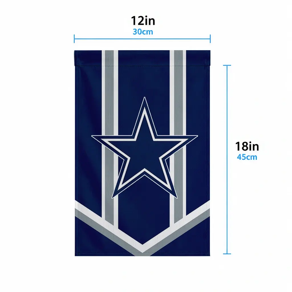 Dallas Cowboys Garden Flag Customized Chevron Stripes Blue High Quality Dallas Cowboys Garden Flag Customized Chevron Stripes Blue High Quality
