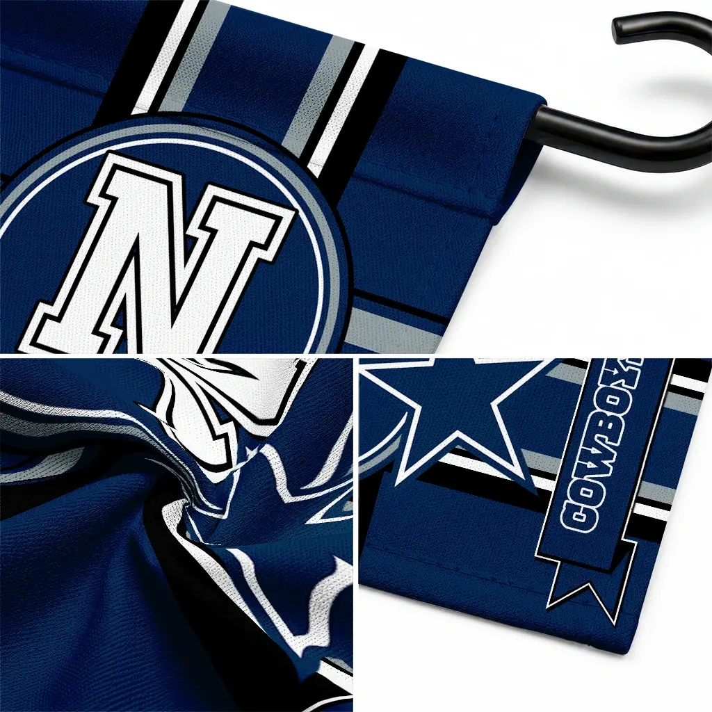 Dallas Cowboys Garden Flag Customized Circle Medallion Blue Latest Model Dallas Cowboys Garden Flag Customized Circle Medallion Blue Latest Model