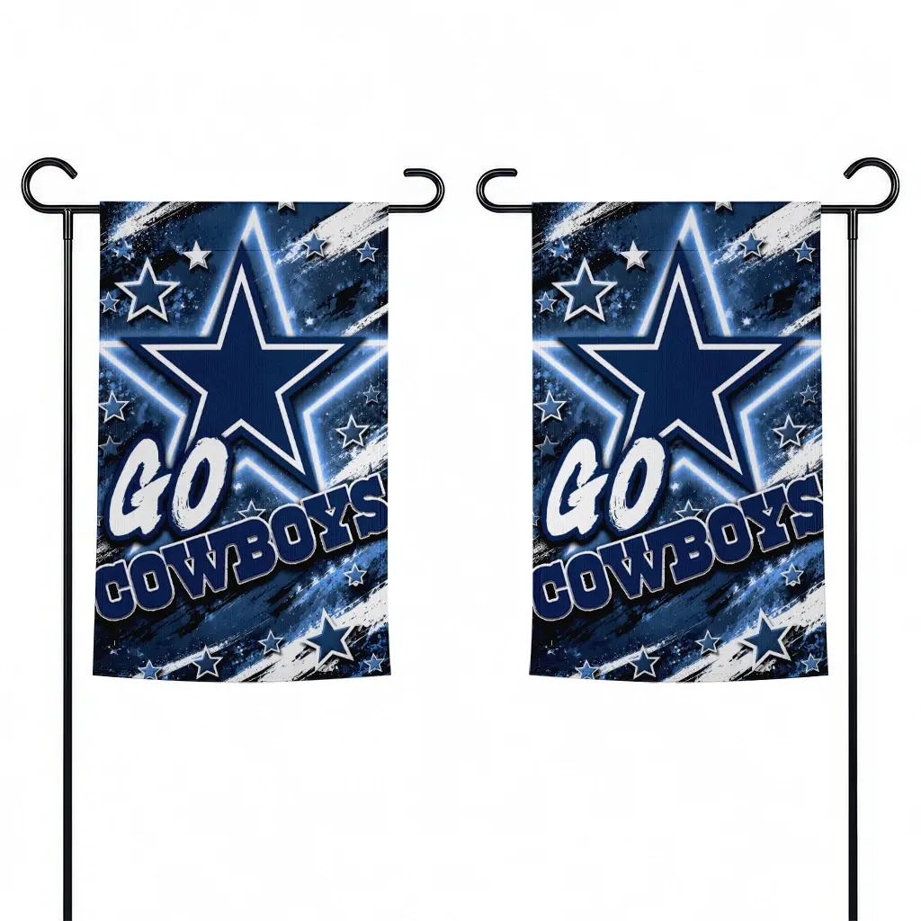 Dallas Cowboys Garden Flag Personalized Glowing Star Blue Fashion Forward Dallas Cowboys Garden Flag Personalized Glowing Star Blue Fashion Forward