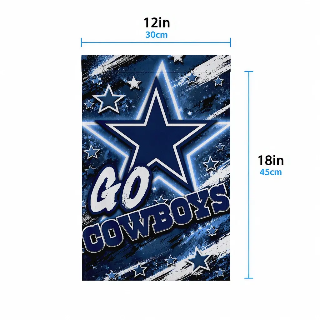Dallas Cowboys Garden Flag Personalized Glowing Star Blue High Quality Dallas Cowboys Garden Flag Personalized Glowing Star Blue High Quality