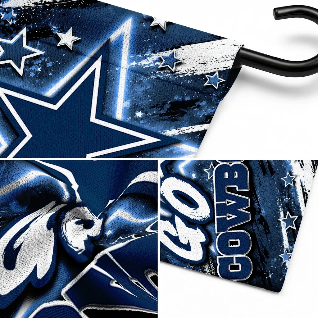 Dallas Cowboys Garden Flag Personalized Glowing Star Blue Latest Model Dallas Cowboys Garden Flag Personalized Glowing Star Blue Latest Model
