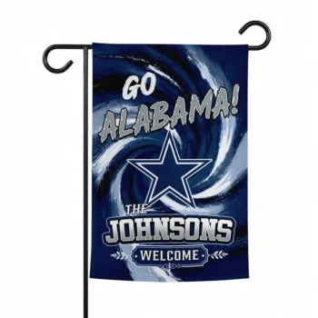 Dallas Cowboys Garden Flag Personalized Swirl Vortex Blue Best Selling