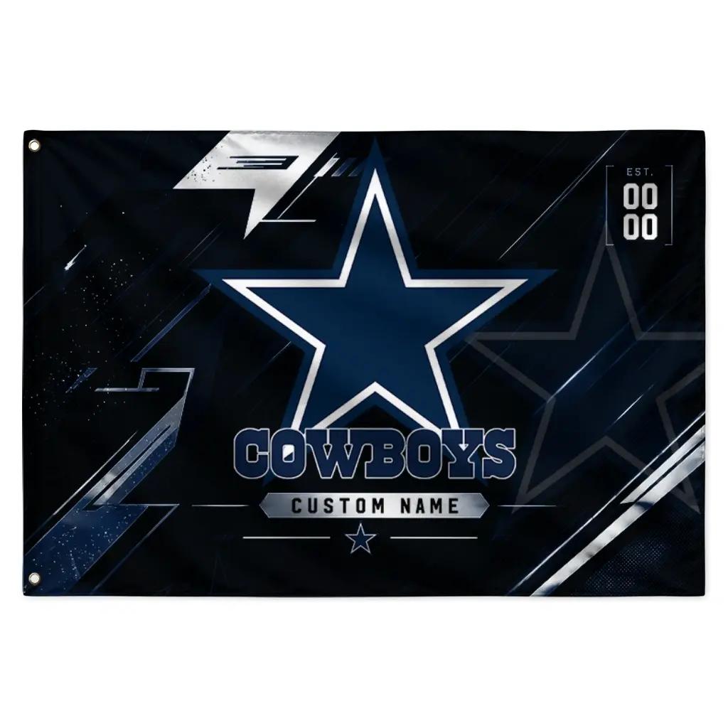Dallas Cowboys House Flag Custom Speed Slashes Blue Best Selling Dallas Cowboys House Flag Custom Speed Slashes Blue Best Selling