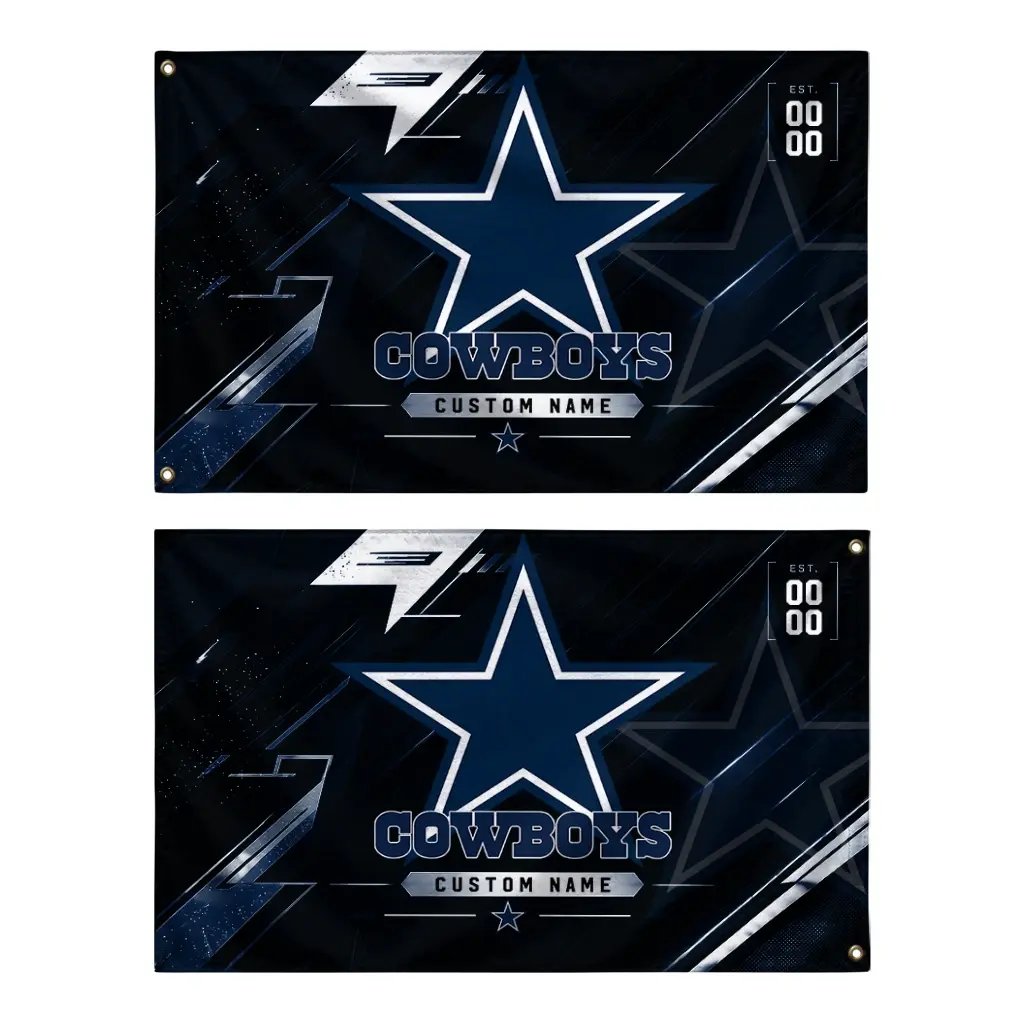 Dallas Cowboys House Flag Custom Speed Slashes Blue Fashion Forward Dallas Cowboys House Flag Custom Speed Slashes Blue Fashion Forward