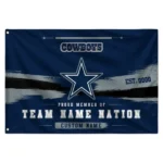 Dallas Cowboys House Flag Customized Brushed Streaks Blue Best Selling