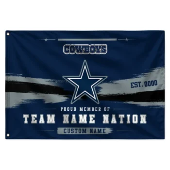 Dallas Cowboys House Flag Customized Brushed Streaks Blue Best Selling