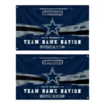 Dallas Cowboys House Flag Customized Brushed Streaks Blue Best Selling