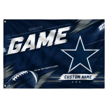 Dallas Cowboys House Flag Personalized Action Streaks Blue Best Selling