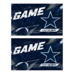 Dallas Cowboys House Flag Personalized Action Streaks Blue Best Selling