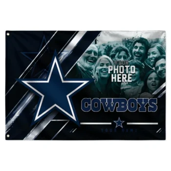Dallas Cowboys House Flag Personalized Diagonal Stripes Blue Best Selling