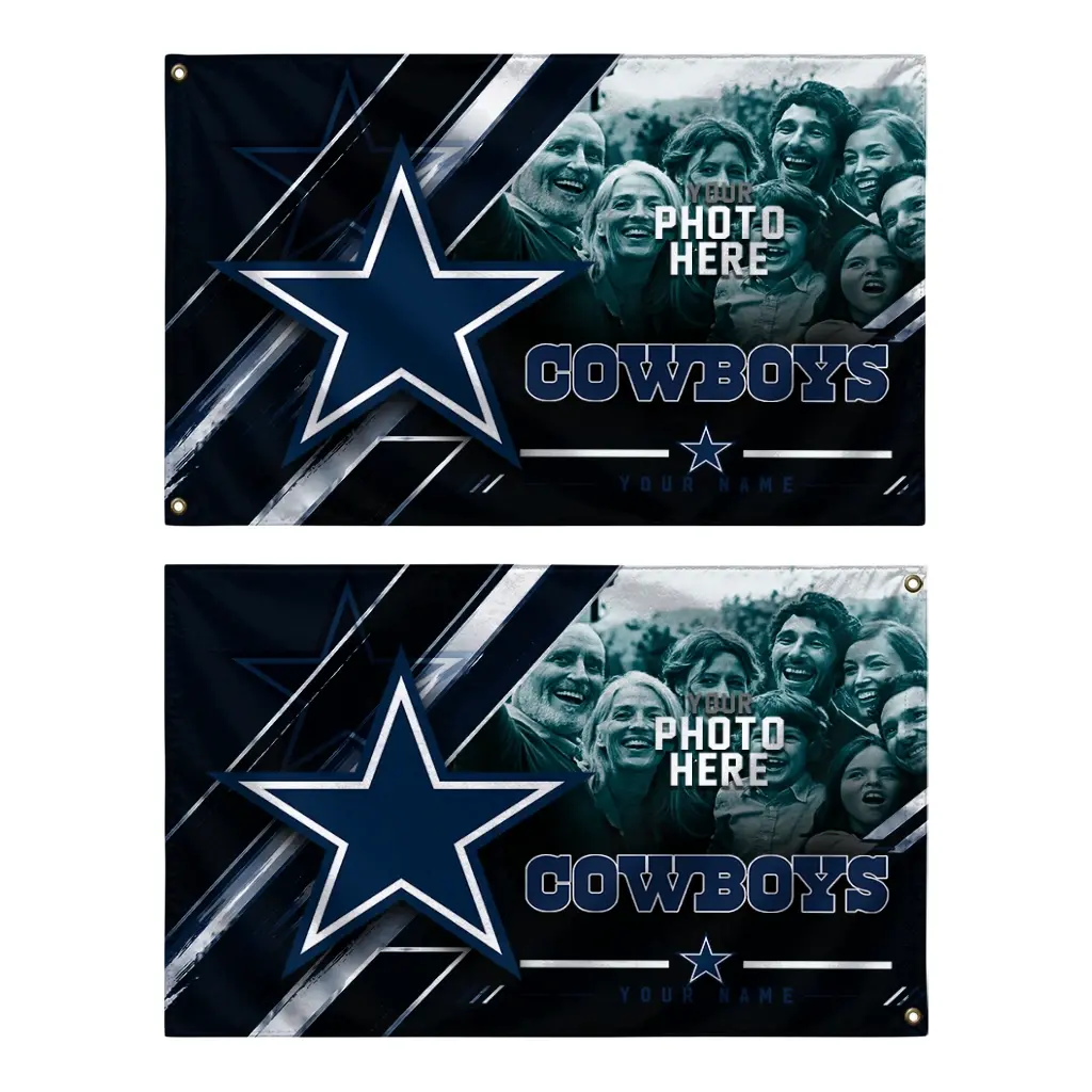 Dallas Cowboys House Flag Personalized Diagonal Stripes Blue Fashion Forward Dallas Cowboys House Flag Personalized Diagonal Stripes Blue Fashion Forward