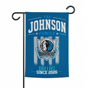 Dallas Mavericks Garden Flag Custom Distressed Stripes Blue Best Selling