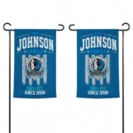 Dallas Mavericks Garden Flag Custom Distressed Stripes Blue Best Selling