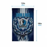 Dallas Mavericks Garden Flag Custom Laurel Wreath Blue Best Selling