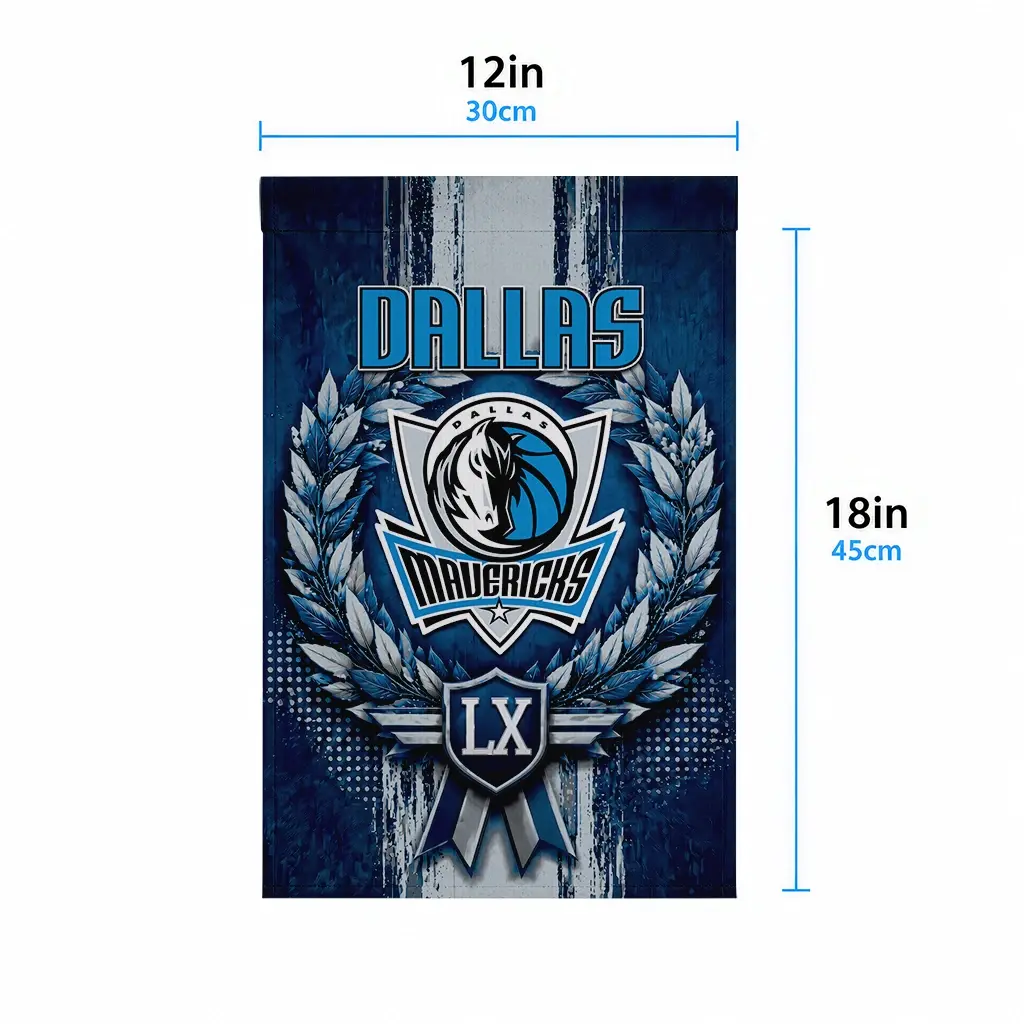 Dallas Mavericks Garden Flag Custom Laurel Wreath Blue High Quality Dallas Mavericks Garden Flag Custom Laurel Wreath Blue High Quality