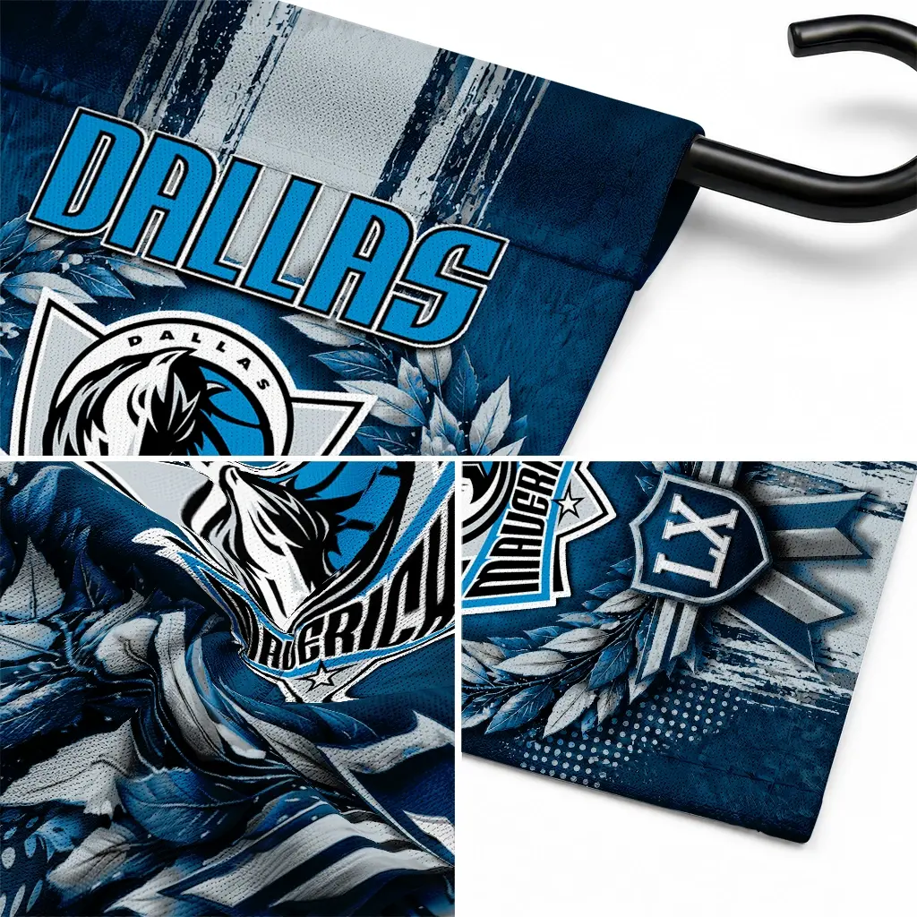Dallas Mavericks Garden Flag Custom Laurel Wreath Blue Latest Model Dallas Mavericks Garden Flag Custom Laurel Wreath Blue Latest Model