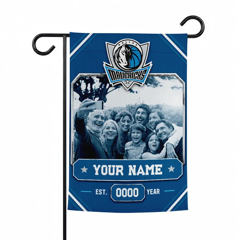 Dallas Mavericks Garden Flag Custom Photo Frame Blue Best Selling Dallas Mavericks Garden Flag Custom Photo Frame Blue Best Selling
