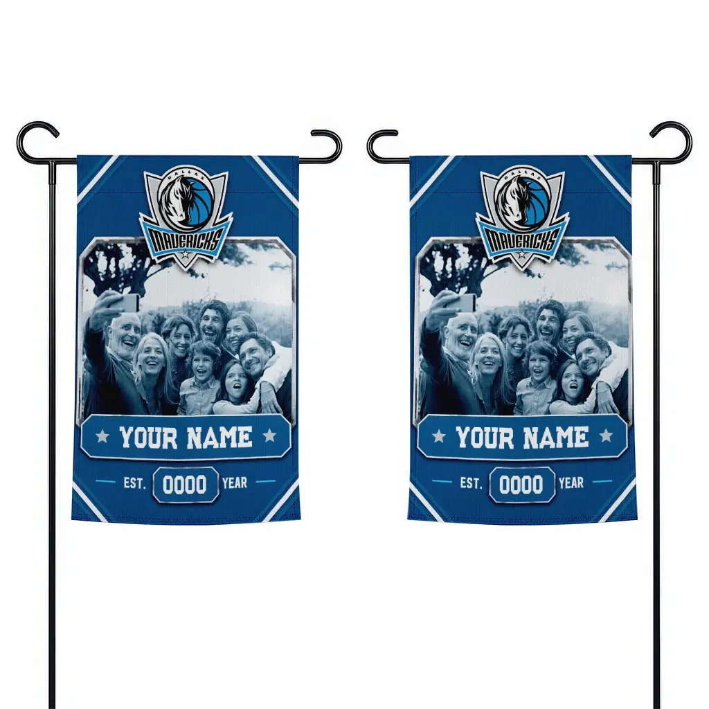 Dallas Mavericks Garden Flag Custom Photo Frame Blue Fashion Forward Dallas Mavericks Garden Flag Custom Photo Frame Blue Fashion Forward