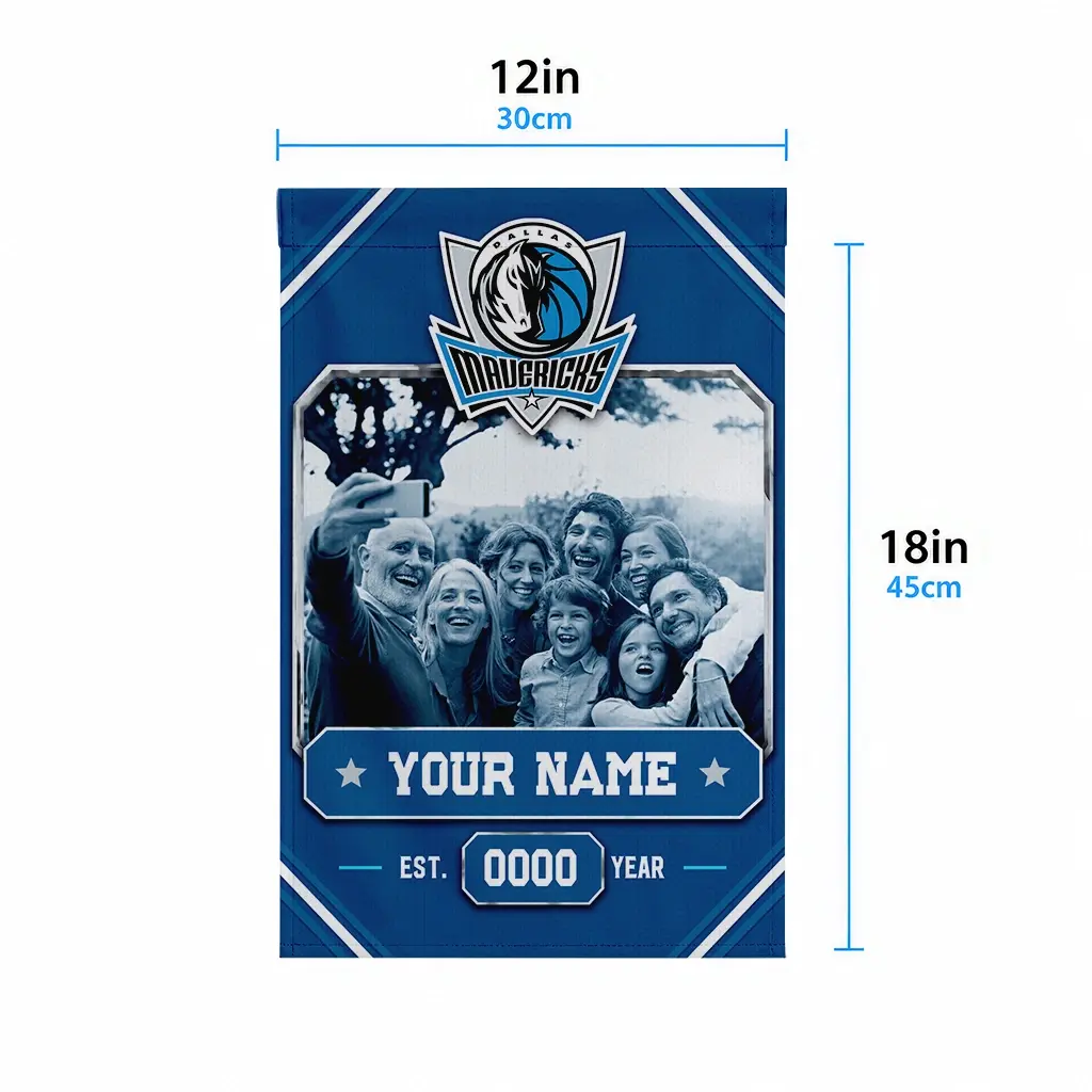 Dallas Mavericks Garden Flag Custom Photo Frame Blue High Quality Dallas Mavericks Garden Flag Custom Photo Frame Blue High Quality