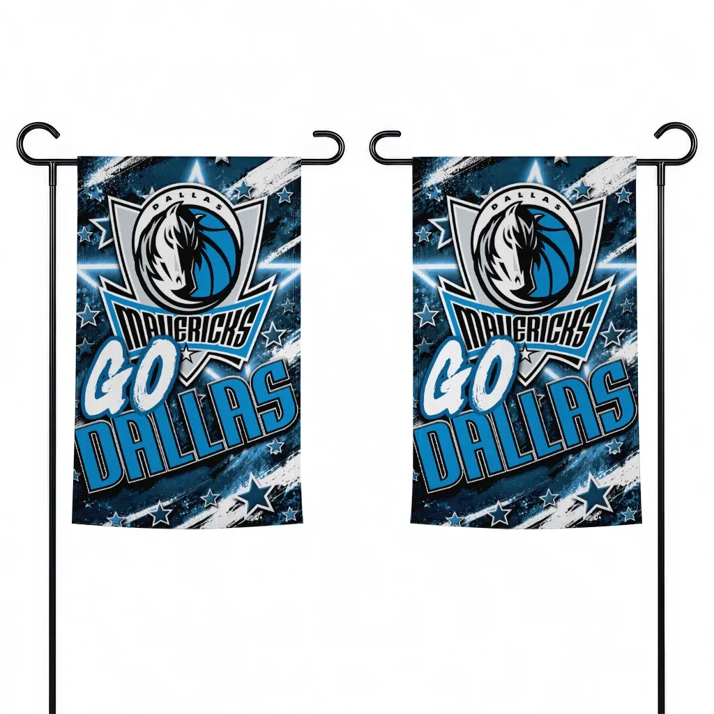 Dallas Mavericks Garden Flag Personalized Glowing Star Blue Fashion Forward Dallas Mavericks Garden Flag Personalized Glowing Star Blue Fashion Forward