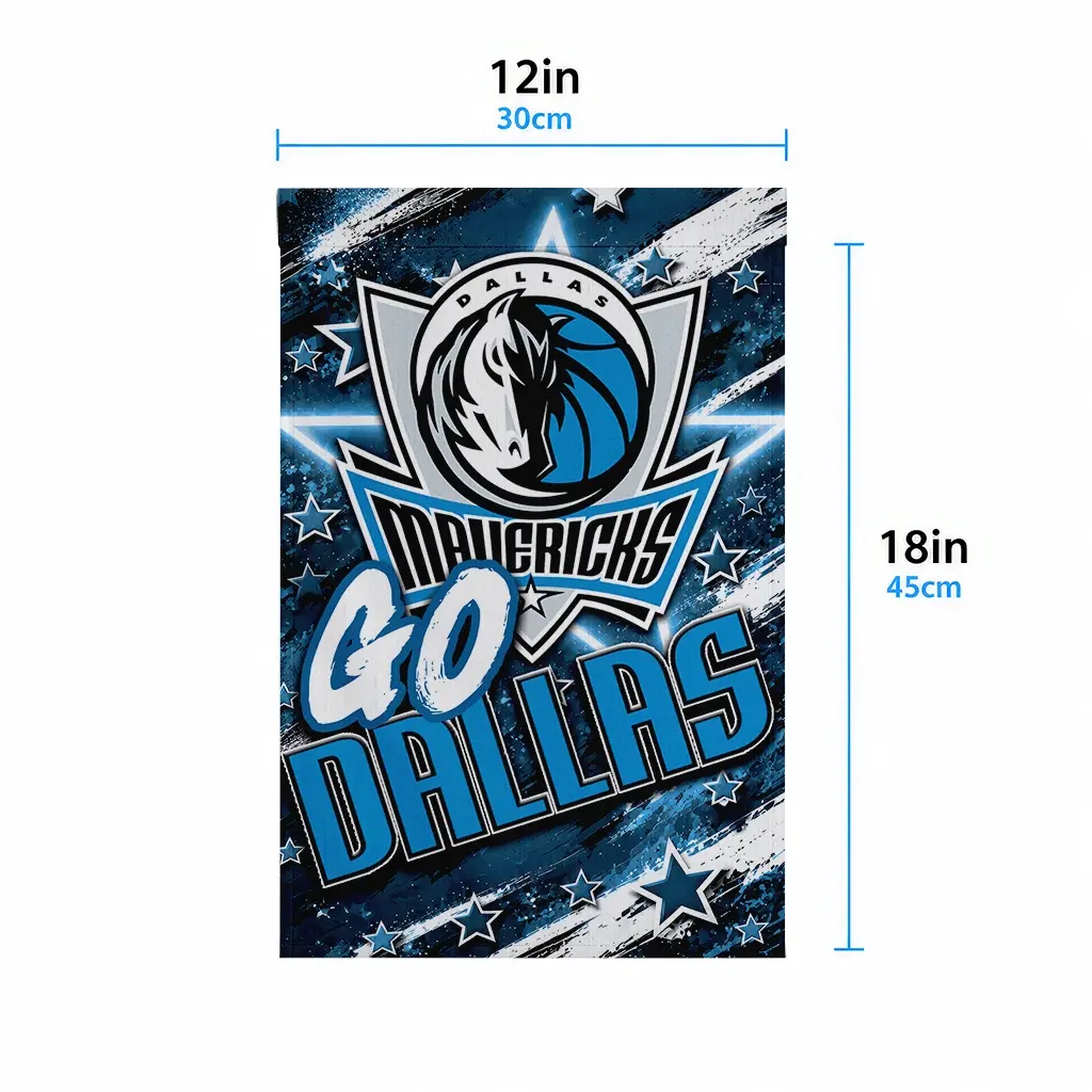 Dallas Mavericks Garden Flag Personalized Glowing Star Blue High Quality Dallas Mavericks Garden Flag Personalized Glowing Star Blue High Quality